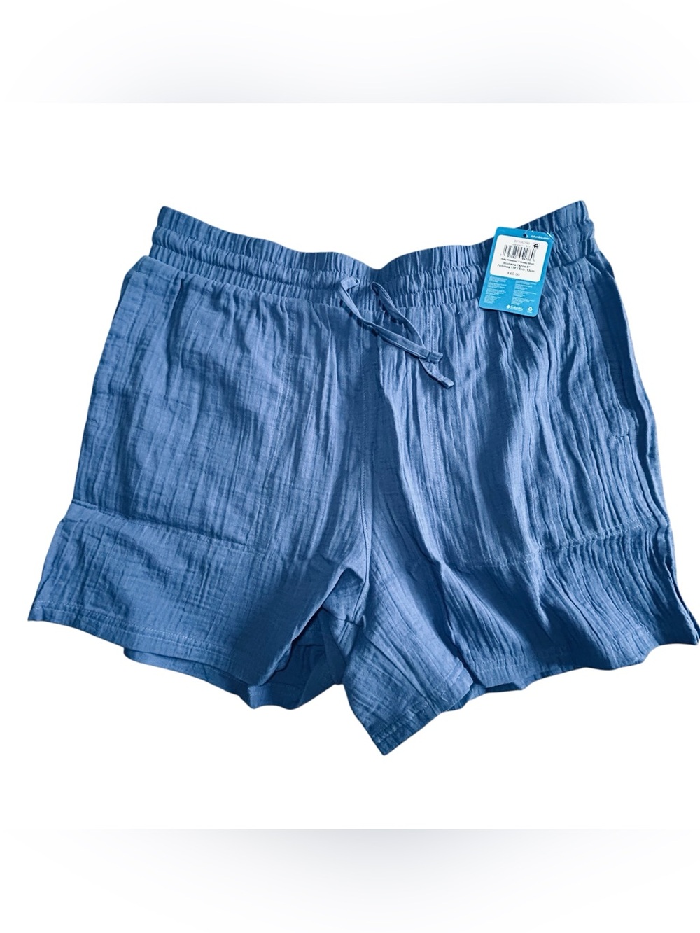 Columbia Women's Blue High-Waist Drawstring Shorts
